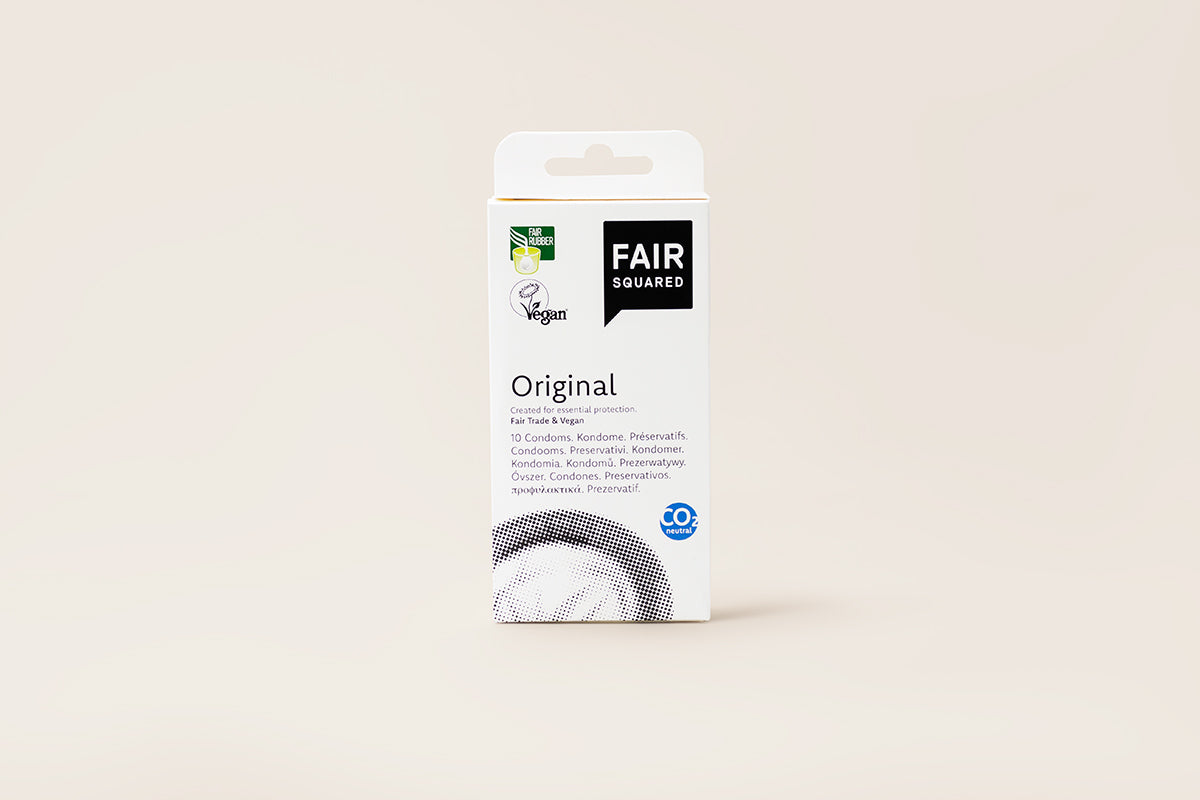 "Original" lubricated vegan condoms (pack of 10) | Fair Squared 